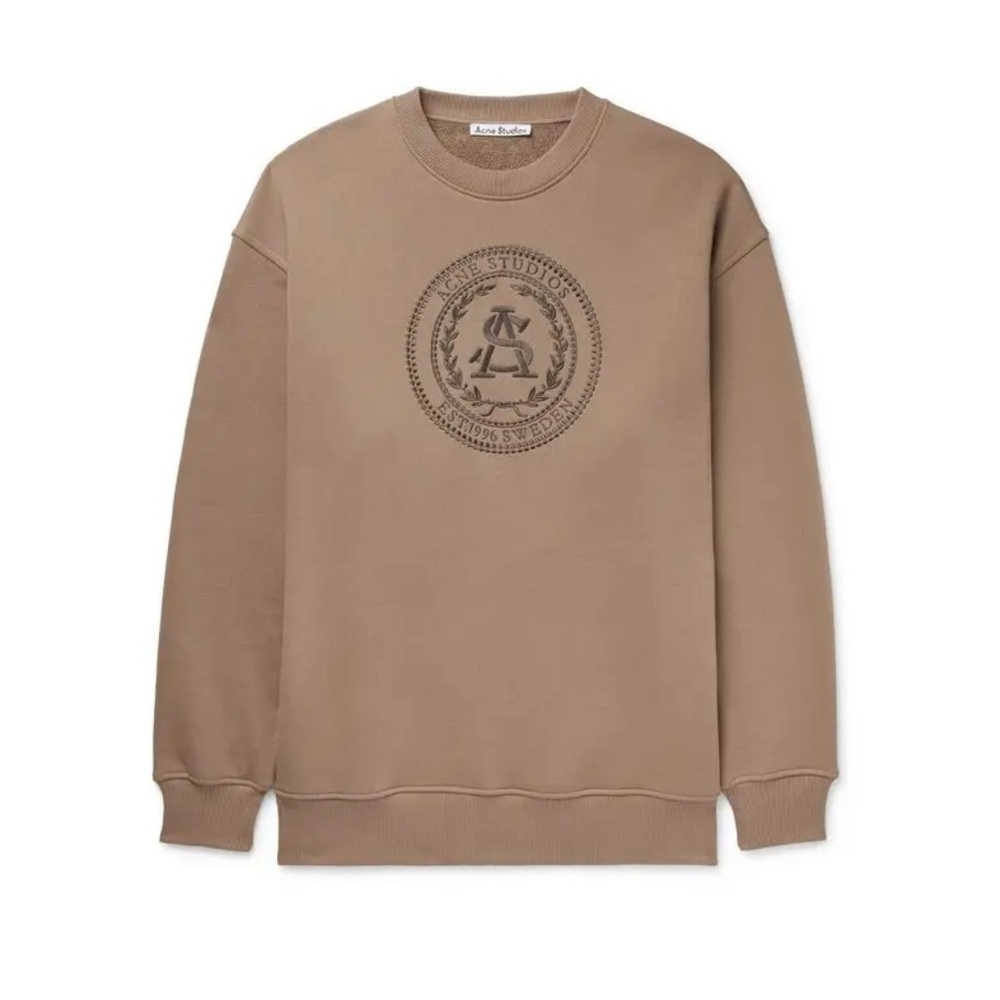Acne Studios Forban Oversized Logo Embroidered Loopback Cotton-Jersey Sweatshirt